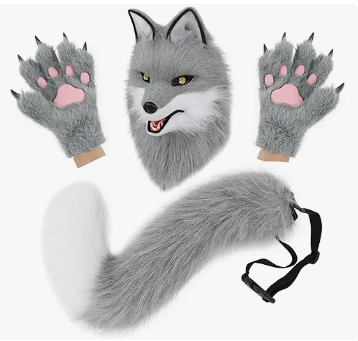 Therian Dog Pack 4 Pieces, Head, Claws, Tail and Gloves