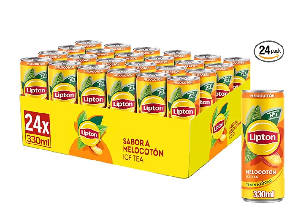 Lipton Peach, Zero Sugar, 24 cans x 330 ml
